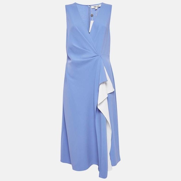 Diane Von‎ Furstenburg Blue Sleeveless Dress size 2 - Picture 2 of 7